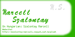marcell szalontay business card